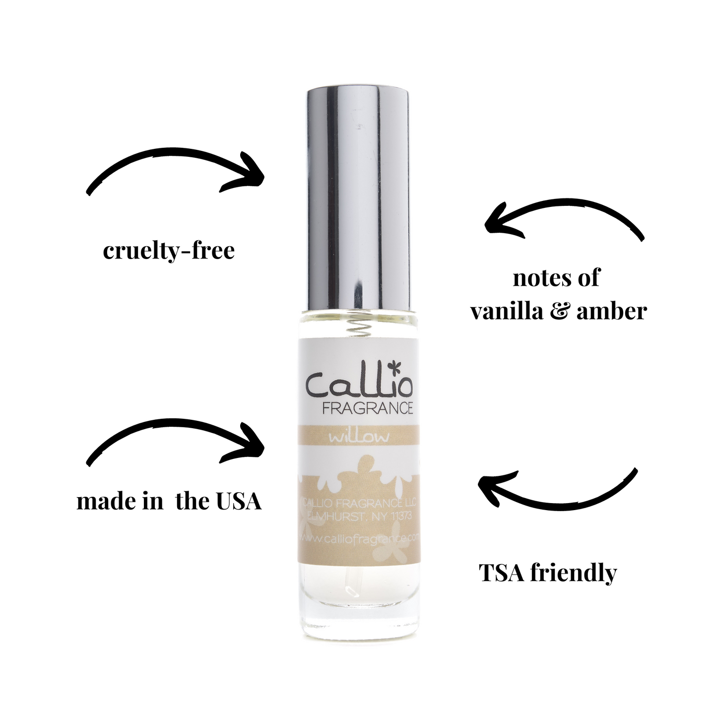 Willow Travel Perfume Spray .25 oz | Notes of Vanilla and Amber