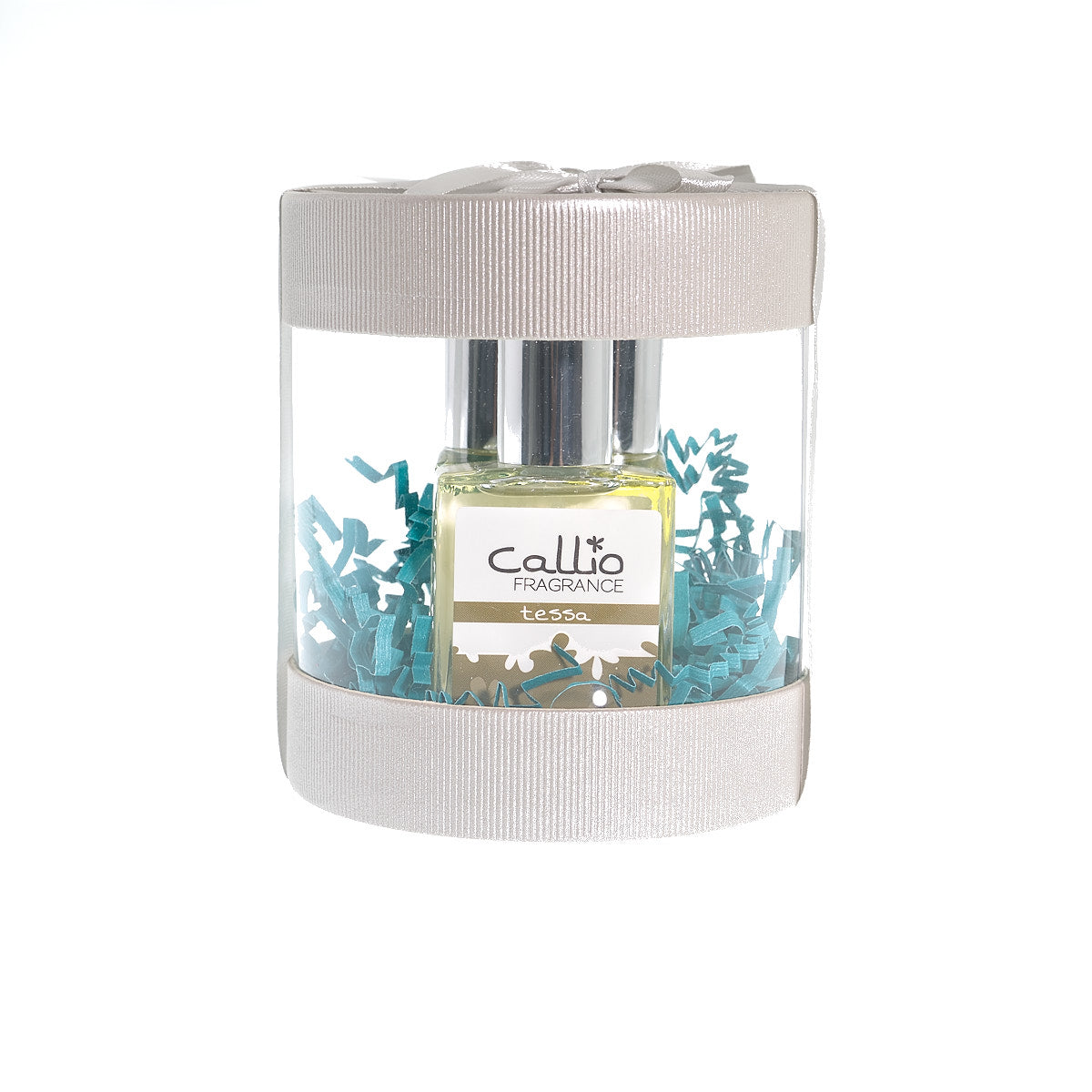 Image of a Callio Fragrance Perfume Gift Set featuring three one-ounce bottles of fragrance on a bright white background.