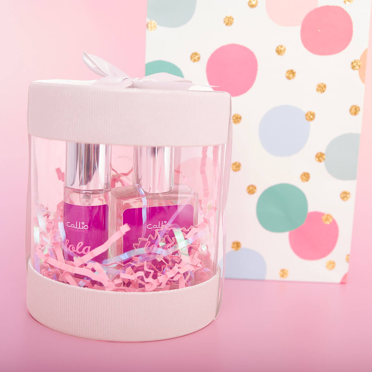 Lola limited edition eau de parfum bottle - champagne and raspberry fragrance by Callio Fragrance
